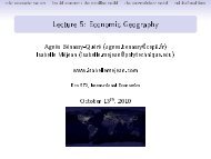 Lecture 5: Economic Geography - Isabelle MEJEAN's home page