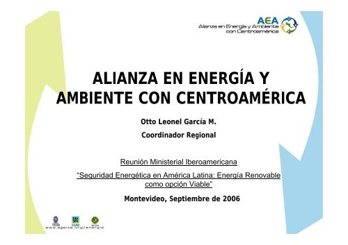 ALIANZA EN ENERGÃA Y AMBIENTE CON CENTROAMÃRICA - unido