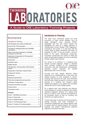 Twinning Laboratories - Middle East - OIE