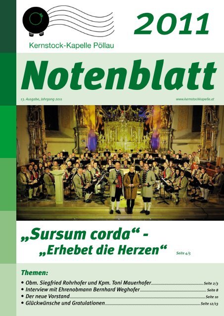 Notenblatt 2011