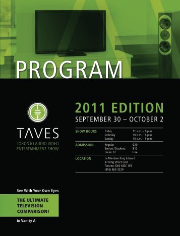 2011 Edition - Toronto Audio Video Entertainment Show