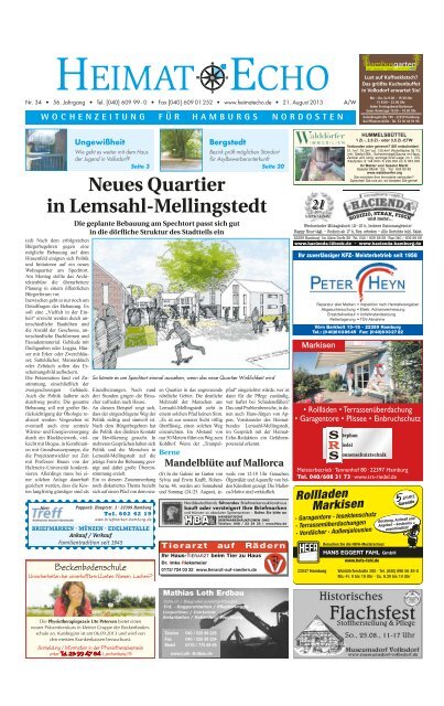 Neues uartier in Lemsahl Mellingstedt - Heimat Echo