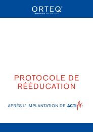 PROTOCOLE DE RÉÉDUCATION - Actifit