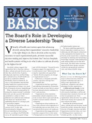 The Board's Role in Developing a Diverse Leadership ... - Witt/Kieffer