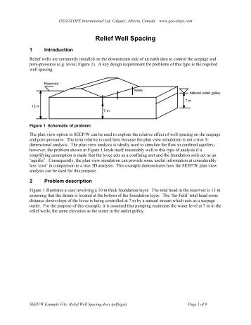 Relief Well Spacing.pdf - GEO-SLOPE International Ltd.
