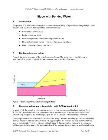 Slope with ponded water.pdf - GEO-SLOPE International Ltd.