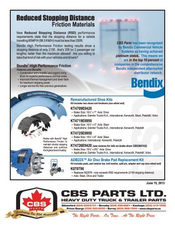 Click to view flyer. - CBS Parts Ltd.
