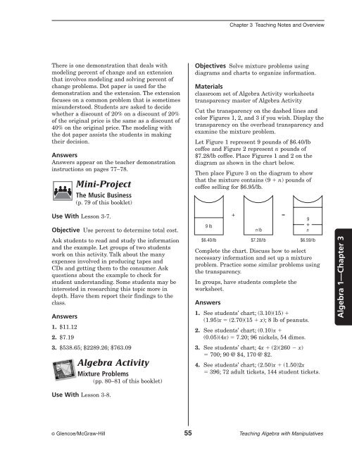 Teaching Algebra with Manipulatives