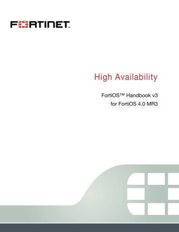 Fortios Handbook V3: High Availability - Fortinet Technical ...