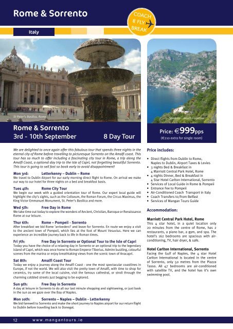 COACH HOLIDAyS - Mangan Tours