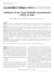 Validation of the Visual Disability Questionnaire ... - ResearchGate