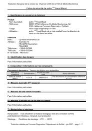 Fiche de sécurité de actim TM Fecal Blood - Fumouze Diagnostics