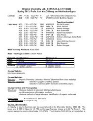 004:141:AAA Organic Chemistry Laboratory - Department of Chemistry