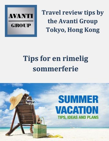 Tips for en rimelig sommerferie