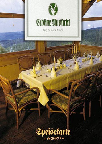Berggasthaus Klingenthal "Schöne Aussicht" - Speisekarte