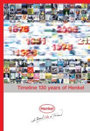 Timeline 130 years of Henkel