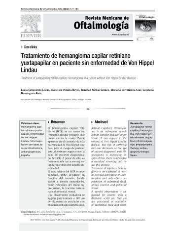 Tratamiento de hemangioma capilar retiniano yuxtapapilar en ...