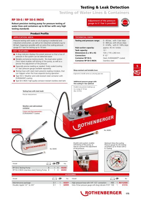 Catalog scule pentru instalatori ROTHENBERGER