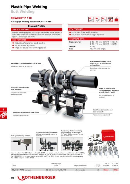 Catalog scule pentru instalatori ROTHENBERGER