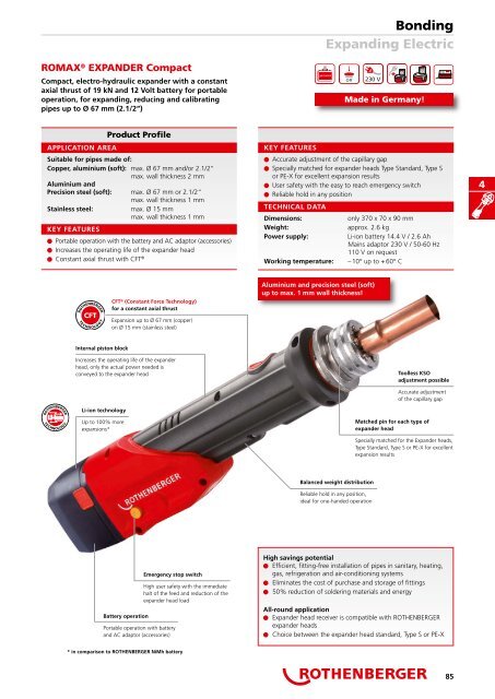 Catalog scule pentru instalatori ROTHENBERGER