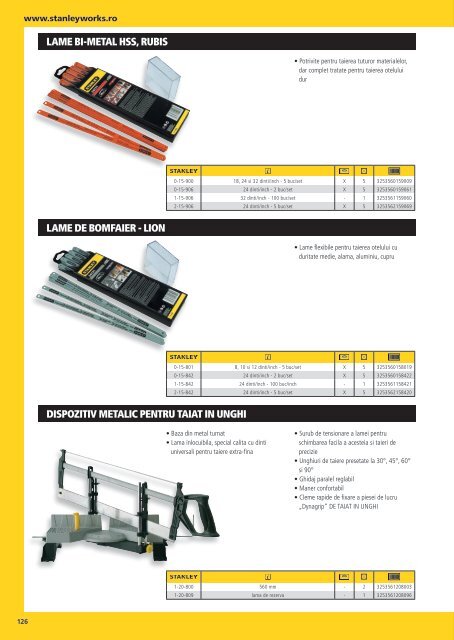 Catalog scule de mână STANLEY