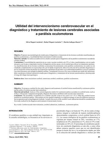 Utilidad del intervencionismo cerebrovascular en el diagnóstico y ...