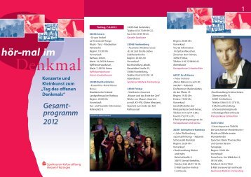 1 Gesamt- programm 2012 - Landesamt für Denkmalpflege Hessen