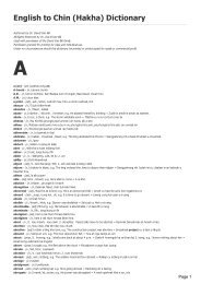Print English to Chin (Hakha) Dictionary