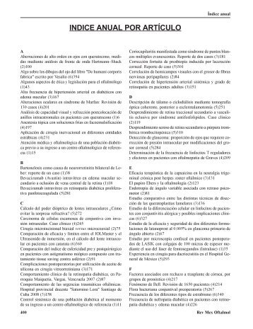 83-06-14 Índice anual.pmd - Revista Mexicana de Oftalmología