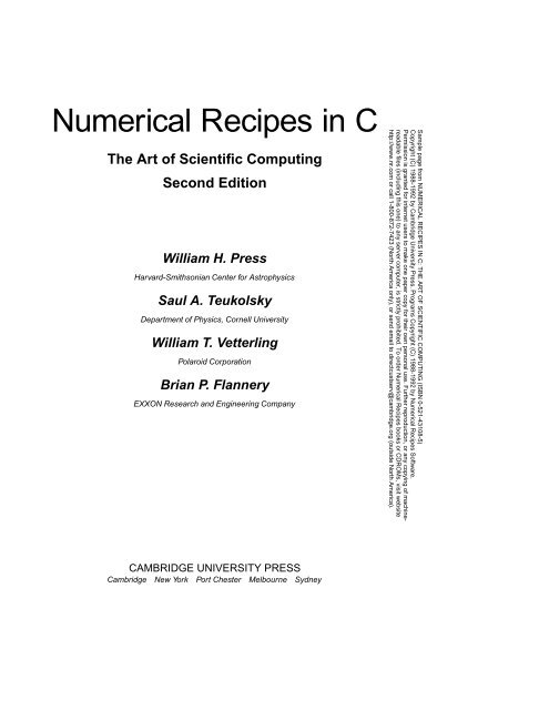 Numerical recipes