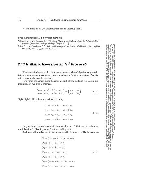 Numerical recipes