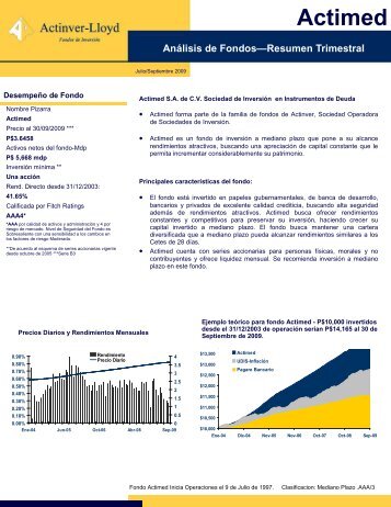 ACTIMED 3T09 - Intercam Servicios Financieros