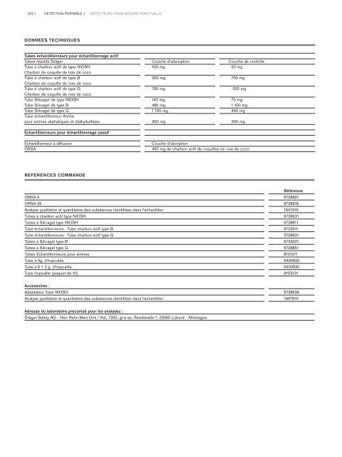 Catalogue produits 2014 Applications industrielles