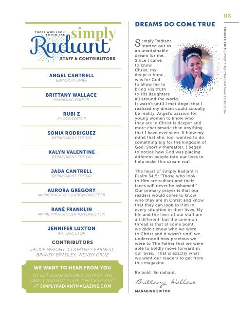 Simply Radiant Magazine: Summer