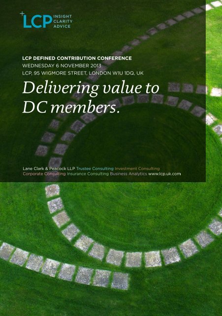 Delivering value to DC members. - Lane Clark & Peacock - UK.COM