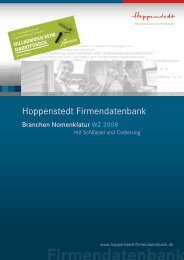 Branchen Nomenklatur WZ 2008 - Hoppenstedt Firmendatenbank