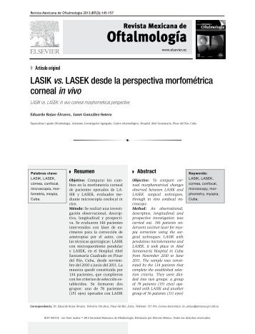 LASIK vs. LASEK desde la perspectiva morfométrica corneal in vivo