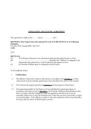 Affiliate Agreement Oct 2011