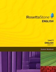 English (American) Level 5 - Student Workbook - Rosetta Stone