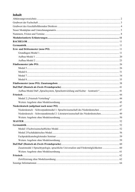 Fünftsemester (neue PO) - Universität Flensburg