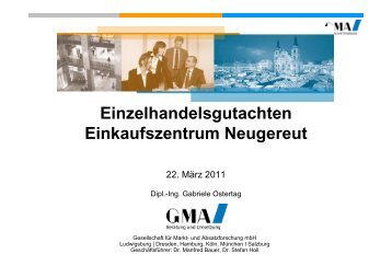 Einzelhandelsgutachten Einkaufszentrum Neugereut