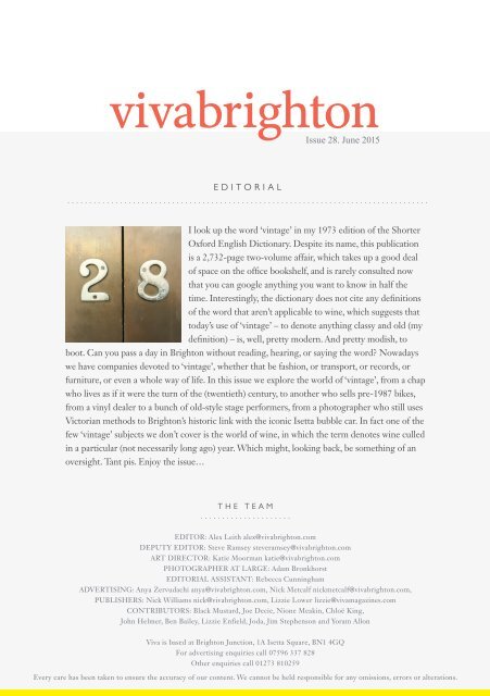 Viva Brighton Issue #28 June 2015