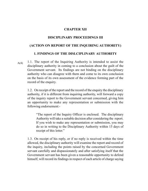 CHAPTER XII Central Vigilance Commission