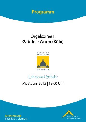 2015-06-03 Programm Orgelsoiree II Gabriele Wurm