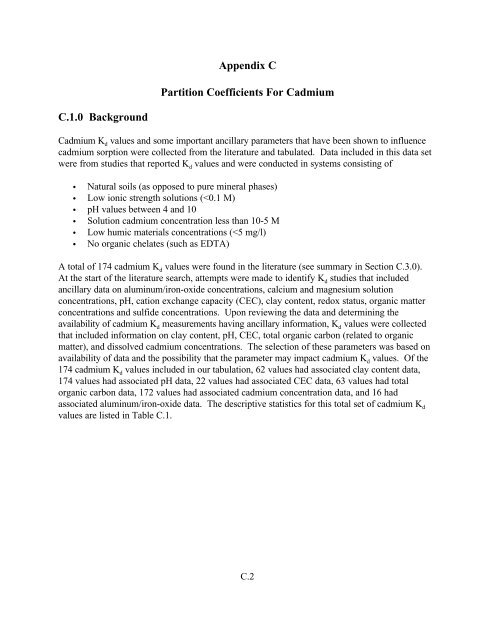 UNDERSTANDING VARIATION IN PARTITION COEFFICIENT, Kd ...