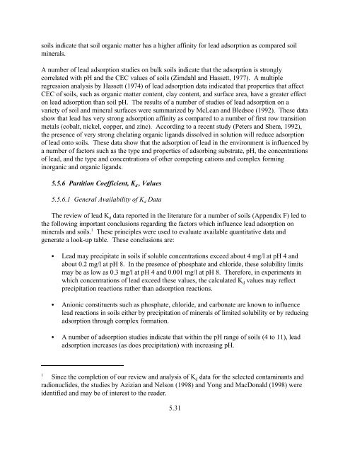 UNDERSTANDING VARIATION IN PARTITION COEFFICIENT, Kd ...