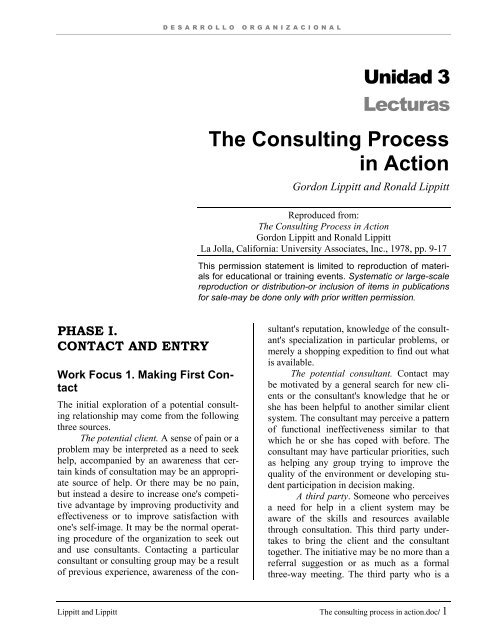 The Consulting Process.pdf The Consulting Process in Action - Universidad Autónoma de ...