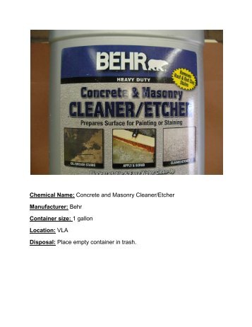 Behr concrete and masonry cleaner/etcher