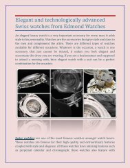 Luxury Swiss watches from Edmond Watches