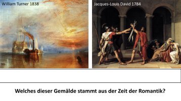 Die Malerei der Romantik in Großbritannien: William Turner